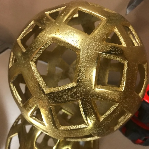 Home Sense, 2 Piece Bundle Set, Gold Accent, Home Decor. Ball & Lrg. Magnify - Picture 7 of 11